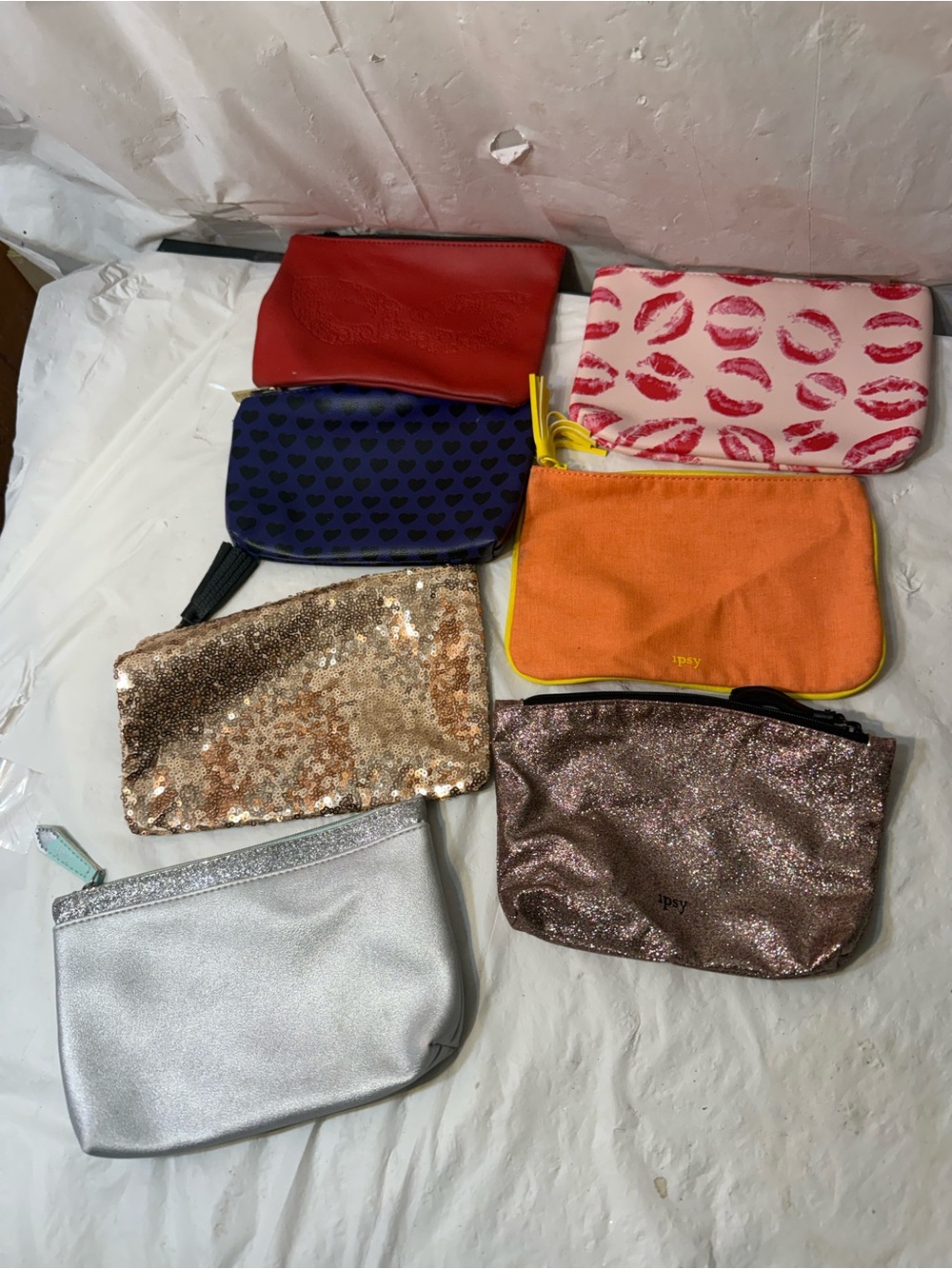 Ipsy Make up bags bundle of 7